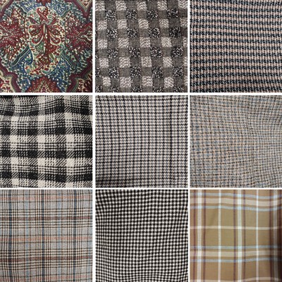 Lot 2034 - Assorted Mainly Wool Fabric Lengths, including...