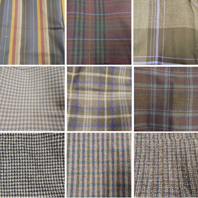 Lot 2033 - Assorted Mainly Blue Wool Fabric Lengths,...