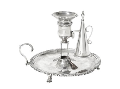 Lot 2010 - A George III Silver Chamber-Candlestick