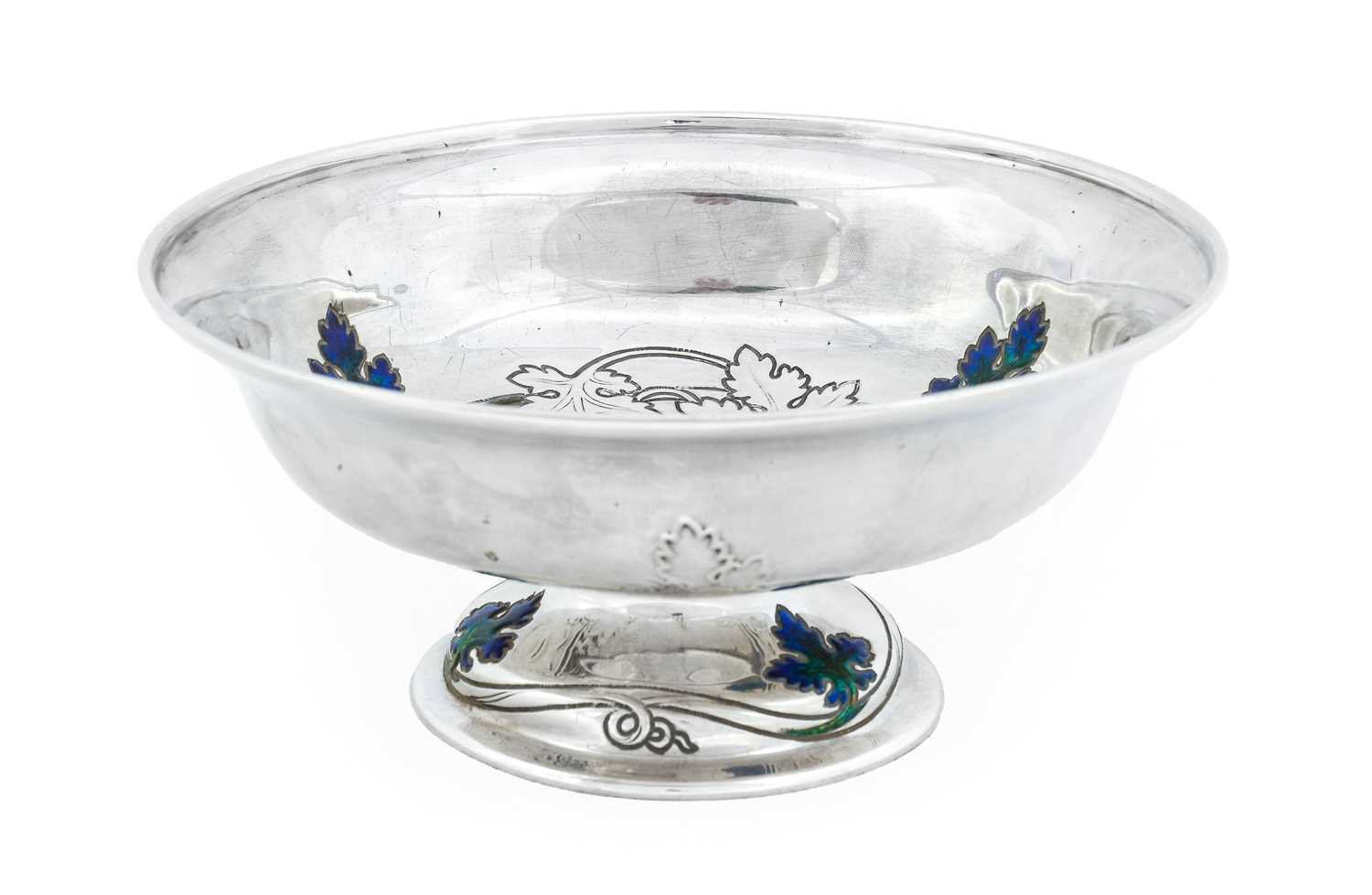 Lot 152 - A George V Silver and Enamel Bowl, by Liberty...