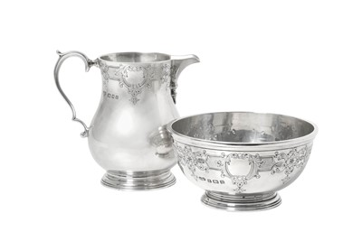 Lot A George V Silver Cream-Jug and Sugar-Bowl