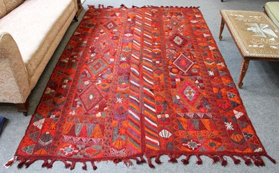 Lot 1229 - Marsh Arab Iraqi Flat Weave Carpet, the field...