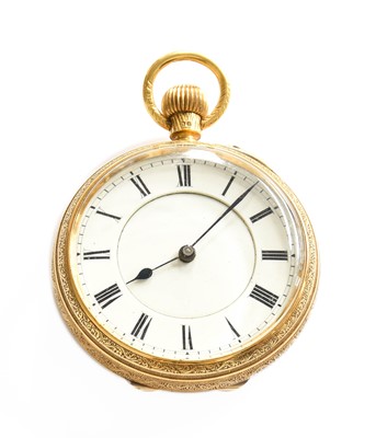 Lot 96 - A Lady's 18 Carat Gold Fob Watch