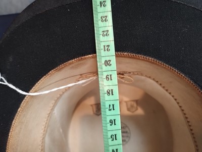 Lot 2164 - Lock & Co Black Silk Top Hat, initialled 'JSM'...