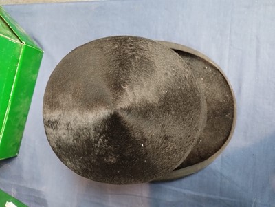 Lot 2164 - Lock & Co Black Silk Top Hat, initialled 'JSM'...