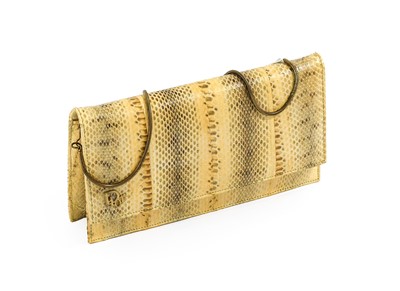 Lot 2198 - Circa 1970s Dior Cream Lizard Skin Handbag...