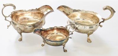 Lot 62 - Two Various George II Silver Sauceboats, One...