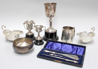 Lot 135 - A Collection of Assorted Silver, comprising a...