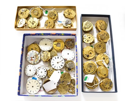 Lot 377 - A Selection of Early 19th Century Pocket Watch...