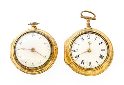 Lot 372 - Two Gilt Metal Pair Cased Verge Pocket Watches,...