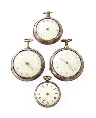 Lot 355 - Four Silver Pocket Watches, Comprising of, a...