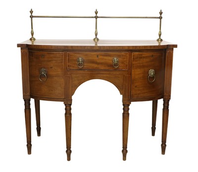 Lot 831 - A George III Mahogany, Satinwood-Banded,...