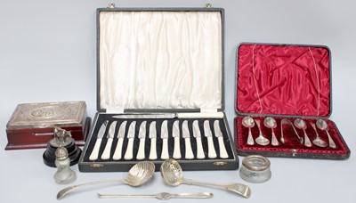 Lot 140 - A Collection of Assorted Silver and Silver...