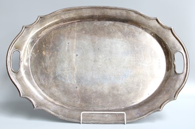 Lot 126 - A George V Silver Tray, by Albert Cowley...