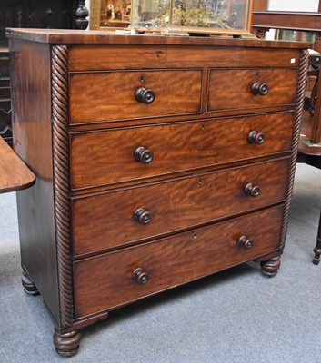 Lot 1244 - A Victorian Mahogany Four Height Straight...