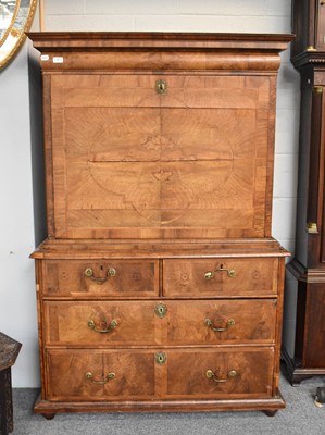 Lot 1301 - An 18th Century Walnut Secretaire Abatant, the...