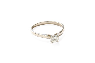 Lot 331 - A Platinum Diamond Solitaire Ring, the round...