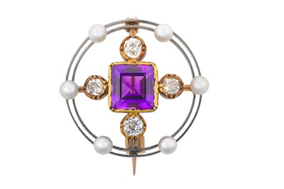 Lot 2160 - An Early 20th Century Amethyst, Diamond and...