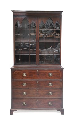 Lot 854 - A George III Mahogany, Tulipwood-Banded and...