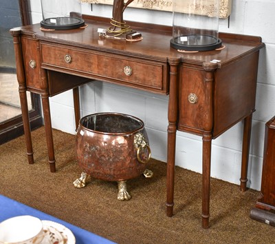 Lot 1174 - A Regency Style Breakfront Mahogany...