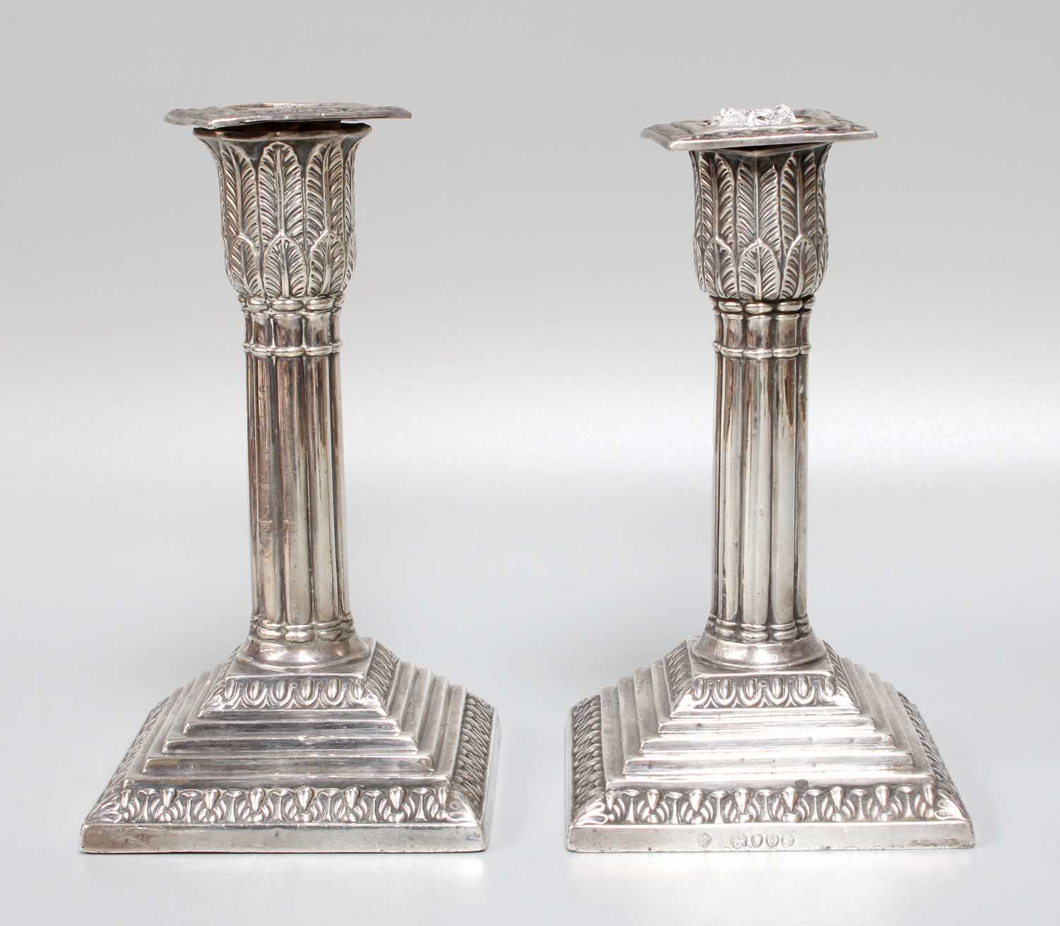 Lot 11 - A Pair of Victorian Silver Candlesticks, by...