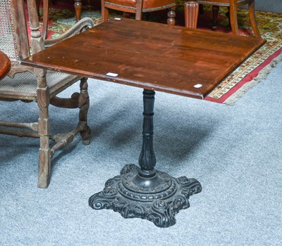 Lot 1302 - A Victorian Cast Iron Conservatory Table, with...