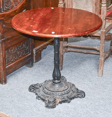 Lot 1303 - A Victorian Cast Iron Conservatory Table, with...