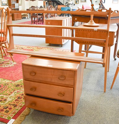 Lot 1140a - An Ercol Light Elm Bedside Chest of Drawers,...