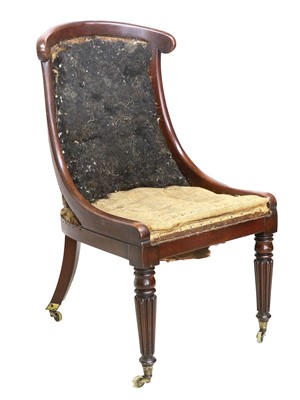 Lot 1431 - A Regency Mahogany Framed Occasional Chair,...