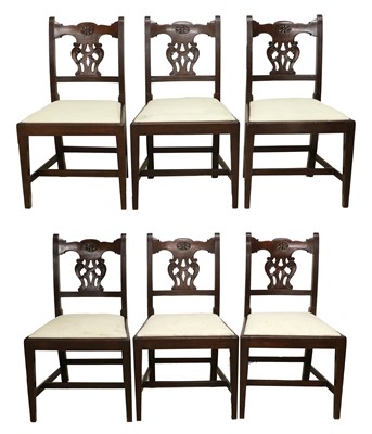 Lot 316 - A Set of Six George III Carved Mahogany Dining...