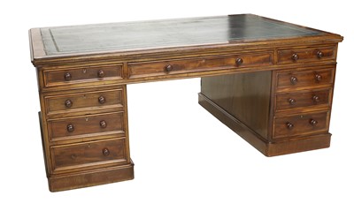 Lot 381 - A Victorian Mahogany Partners' Desk, 3rd...