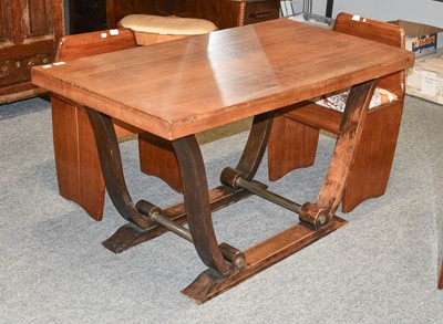 Lot 1274 - An Art Deco Centre Table, the rectangular top...