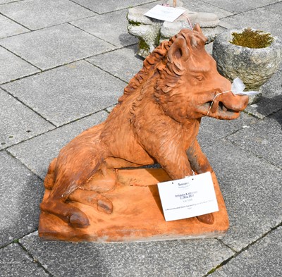 Lot 1258 - A Reconstituated Stone Garden Figure of a Boar,...