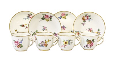 Lot 108 - A Matched Set of Four Sèvres Porcelain Coffee...