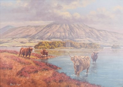 Lot 1053 - Donald Ayres (b.1936) "Loch Leven" Signed,...