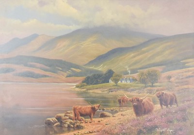Lot 1053 - Donald Ayres (b.1936) "Loch Leven" Signed,...