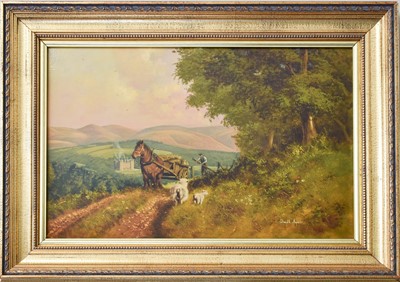 Lot 1065 - Donald Ayres (b.1936) Farmer with loaded...