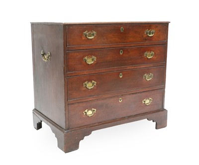 Lot 292 - A George III Oak Straight-Front Chest of...