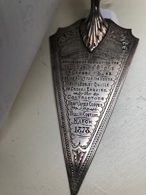 Lot 16 - A Victorian Silver and Mother-of Pearl Trowel,...