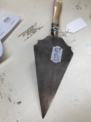 Lot 16 - A Victorian Silver and Mother-of Pearl Trowel,...