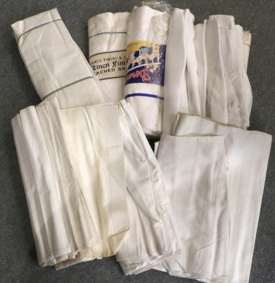 Lot 1178 - Assorted White Linen Sheeting and Bedding,...