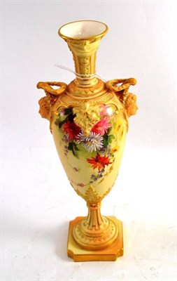 Lot 398 - A Royal Worcester ovoid vase, printed and painted with summer flowers, 28cm