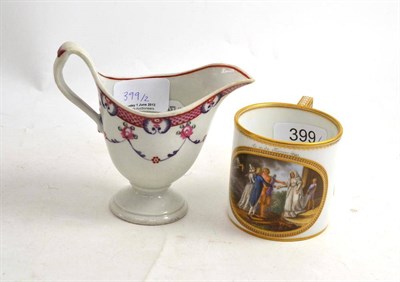 Lot 399 - Marcolini Meissen coffee can and a Newhall jug (2)