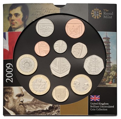 Lot 267 - 2009 UK Brilliant Uncirculated Coin Set, 11...