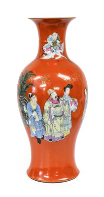 Lot 116 - A Chinese Porcelain Baluster Vase, Qianlong...