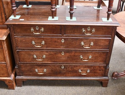 Lot 1326 - A George III Mahogany Four Height Chest of...