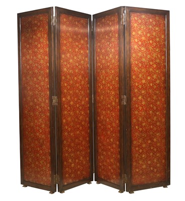 Lot 921 - A Reproduction Four-Leaf Mahogany or Hardwood...