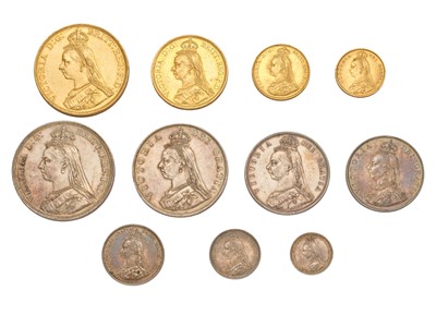 Lot 165 - Victoria, 1887 Specimen Set, 11 coins...