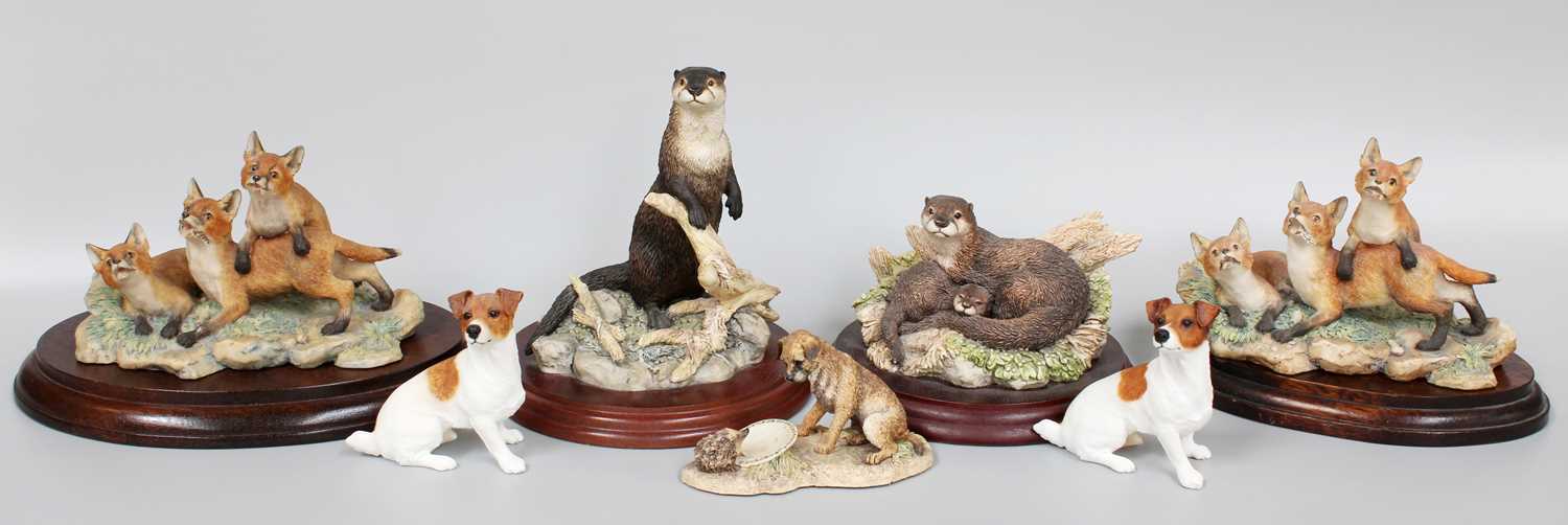 Lot 242 - Border Fine Arts Fox Groups including Cubs,...