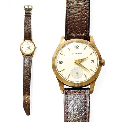 Lot 354 - A 9 Carat Gold Garrard Presentation Wristwatch,...